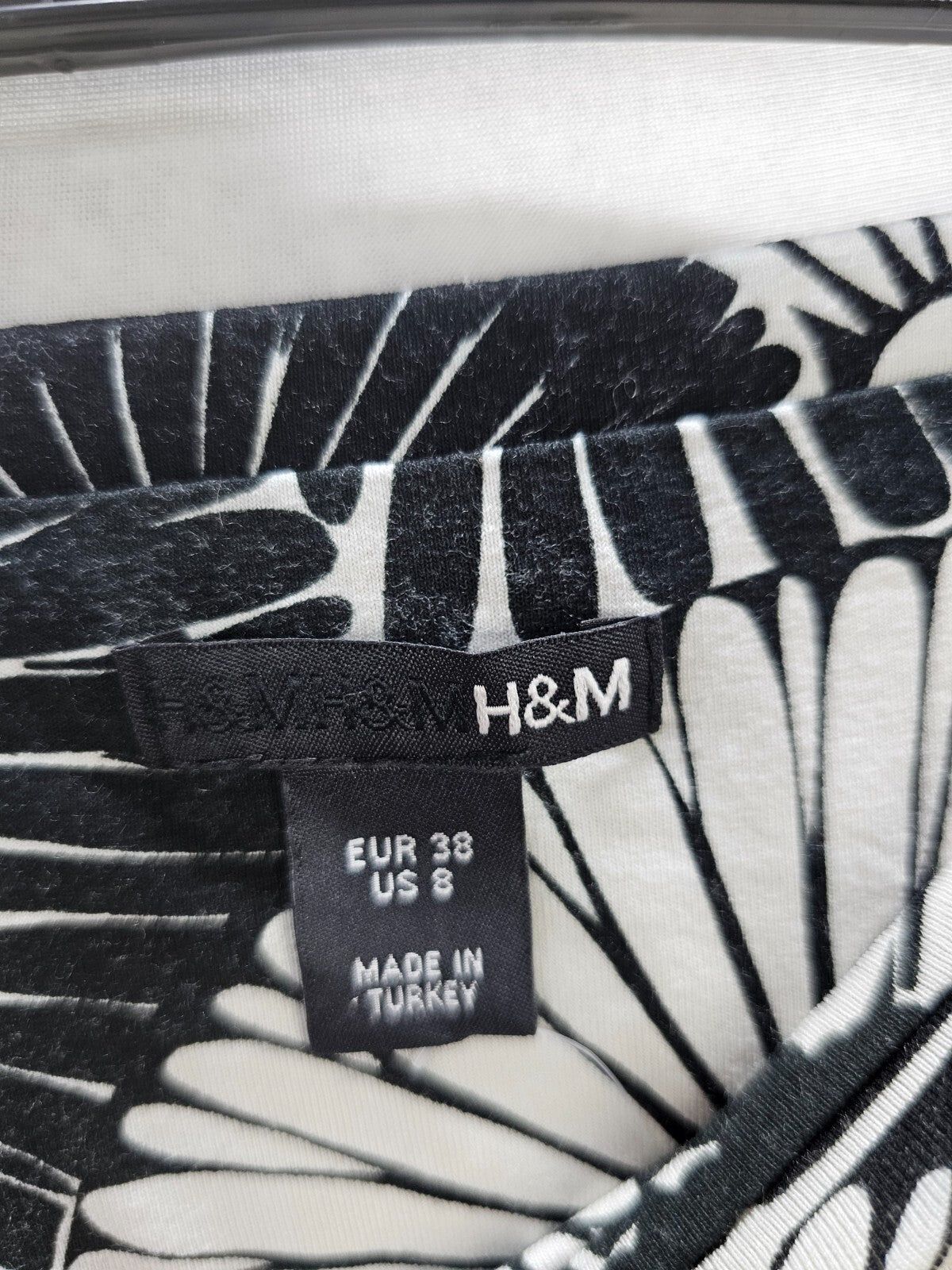 EK4132 Damen Rock von H&M, schwarz/weiß, Gr. 382