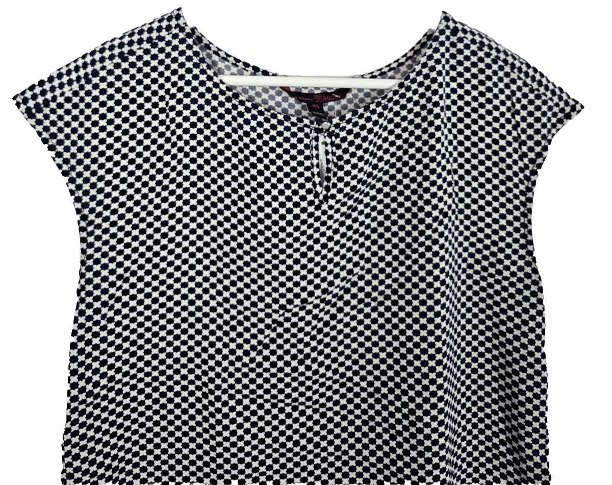 EK8380 Damen Bluse von Tom Tailor, Blau/weiß, Gr. XS1