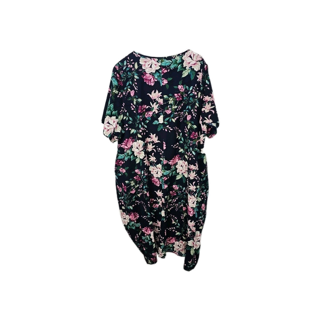EK9126 Damenkleid Lang Gr.M Blumenmuster1