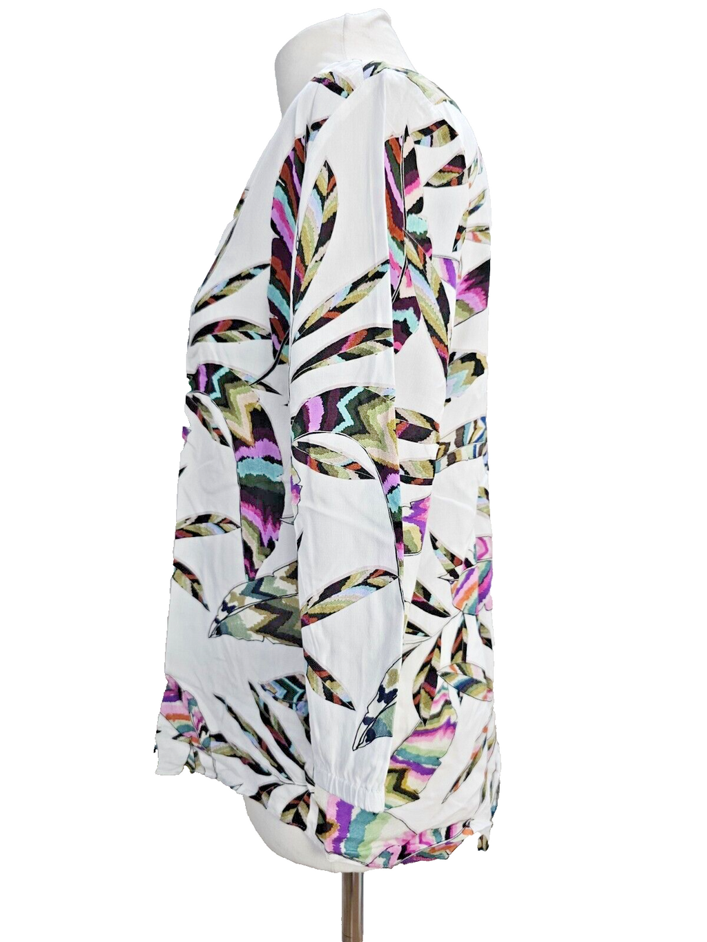 EK6494 Damen Bluse von Erfo, weiß mit Muster, Gr.381