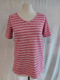 EK0971 Damen T-Shirt von Cecil, pink-weiß, Gr.S0