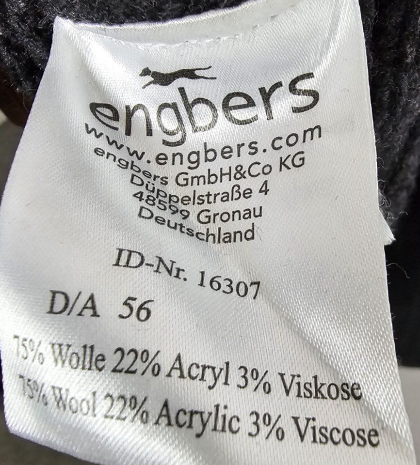 EK8489 Herren Pullover von Engbers, Schwarz, Gr. 566
