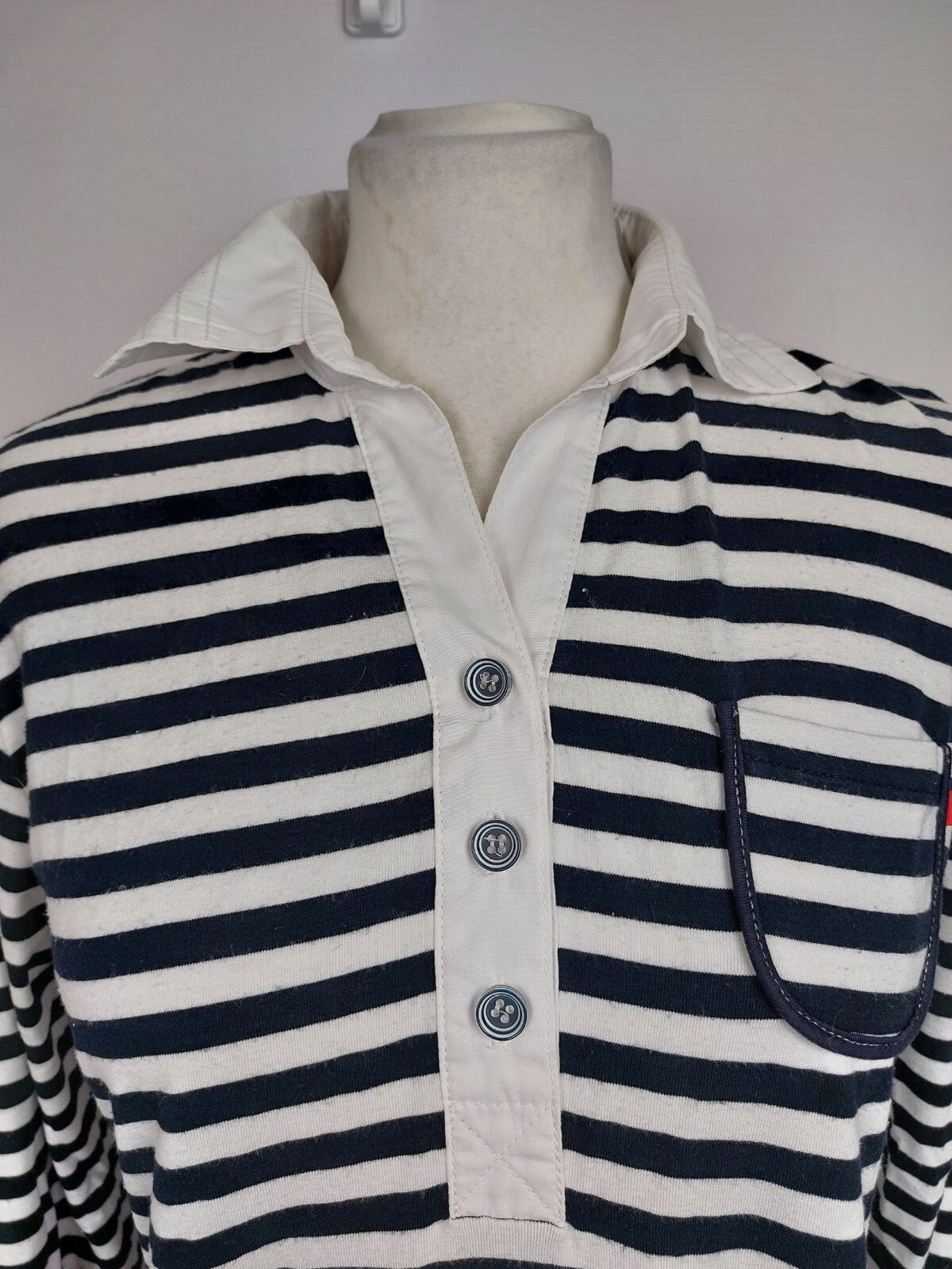 EK4873 Damen Shirt von Rabe, schwarz/weiß gestreift, Gr. 381