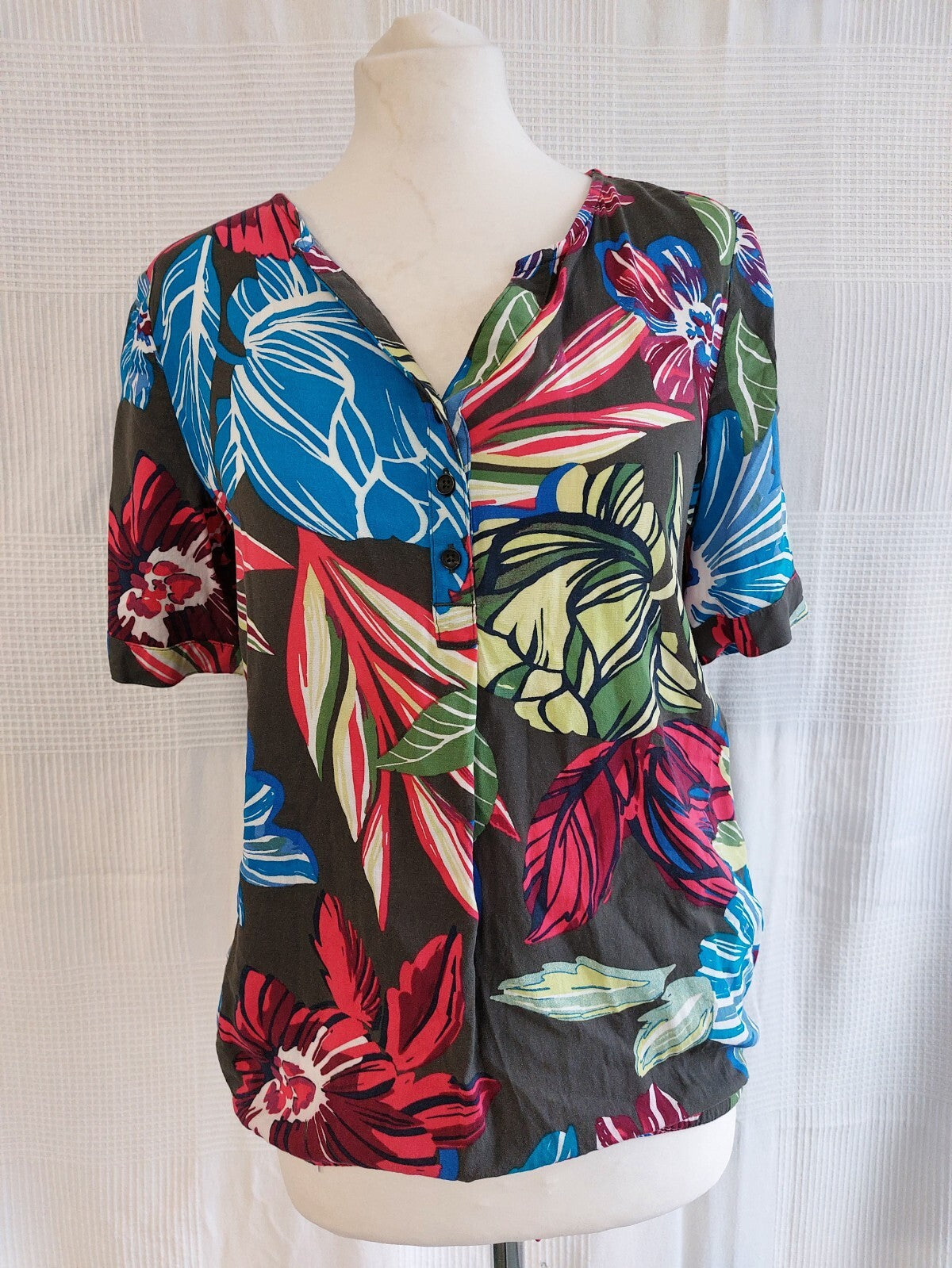 EK0996 Damen Bluse von Cecil, grün,blau,rot,gelb; Gr. XS0