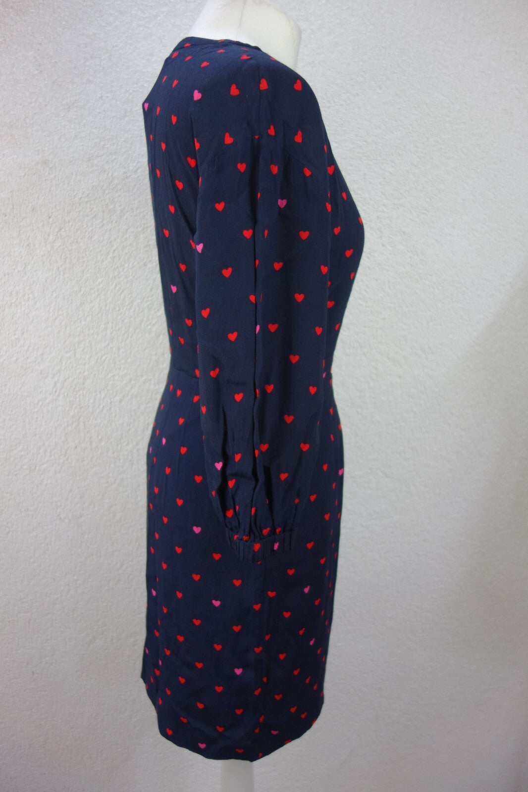 EK1341 damen Kleid von Oui, dunkelblau mir roten Herzen, Gr. 362