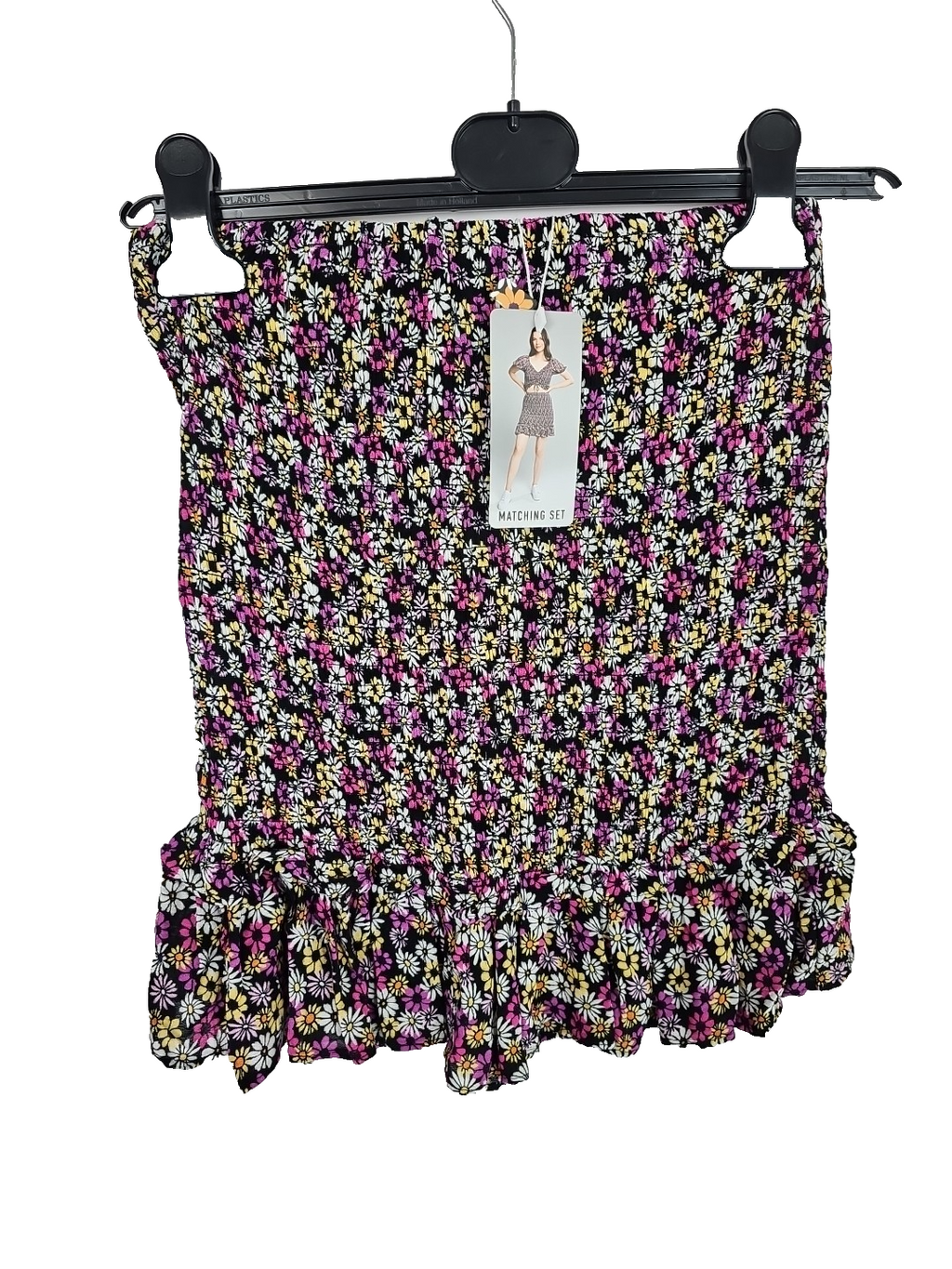 EK8269 Damen Rock Kurz FB Sister Gr.s Verschiedene Rosa Töne Blumenmuster0