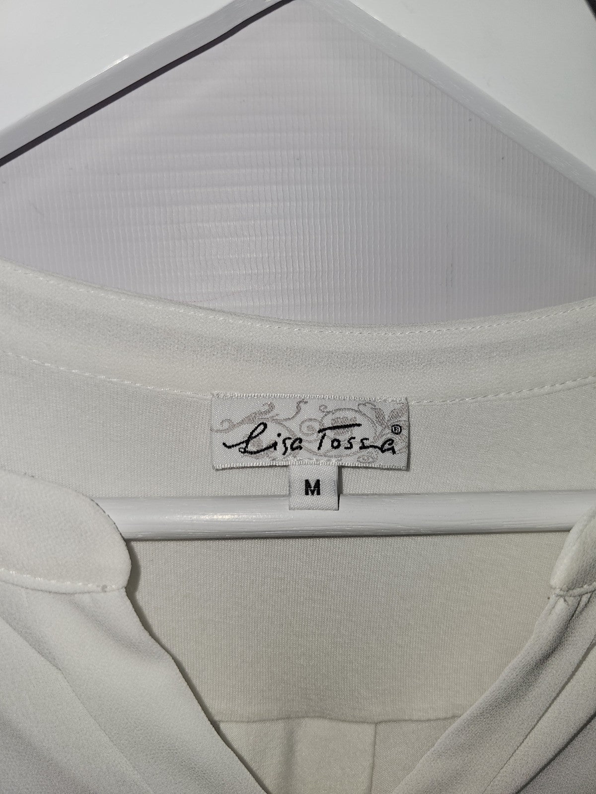 EK9204 Damen Bluse von Lisa Tossa,  Weiß, Gr. M2