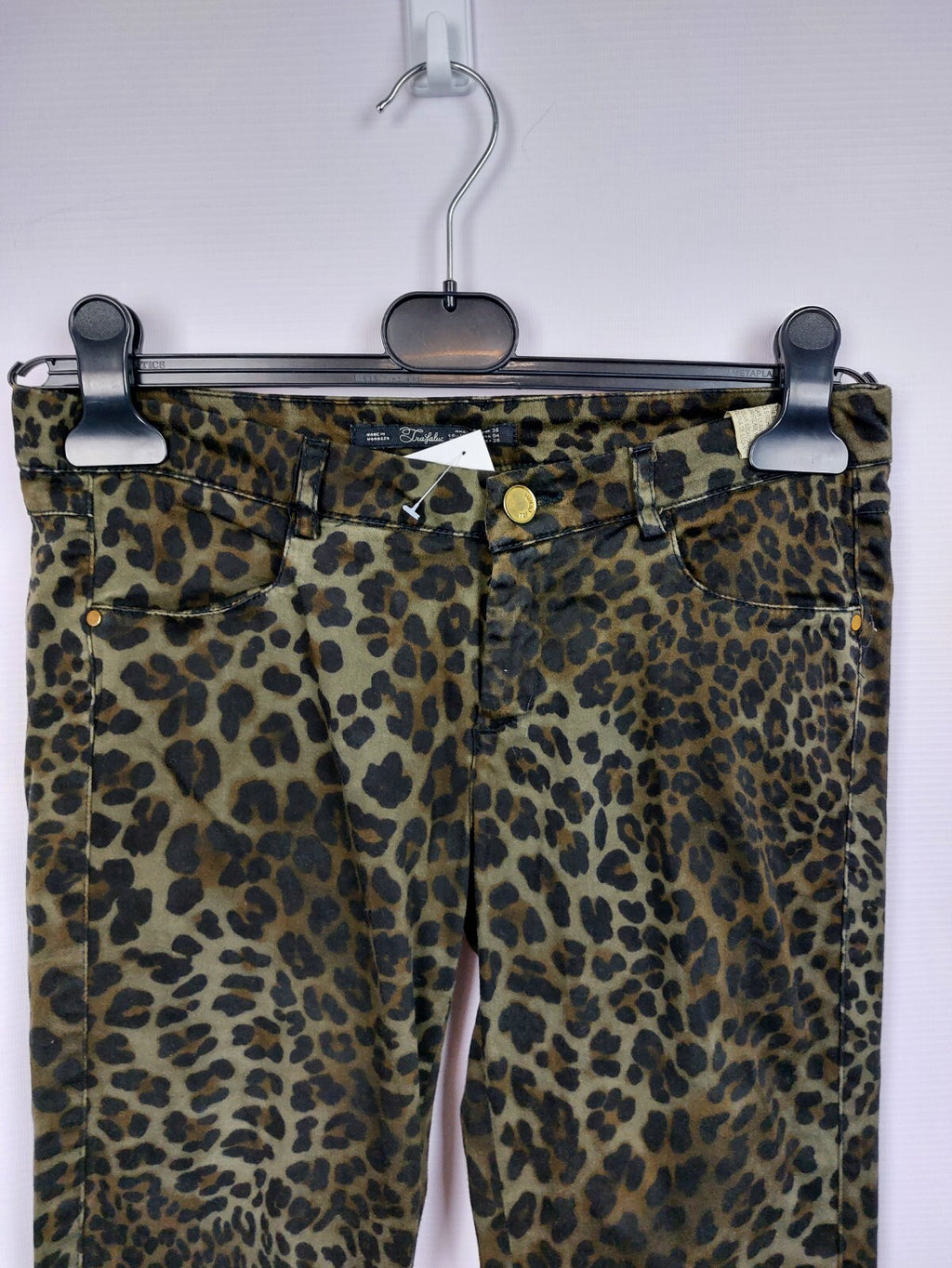 EK3877 Damen Hose von Zara, grün-braun, Gr.361
