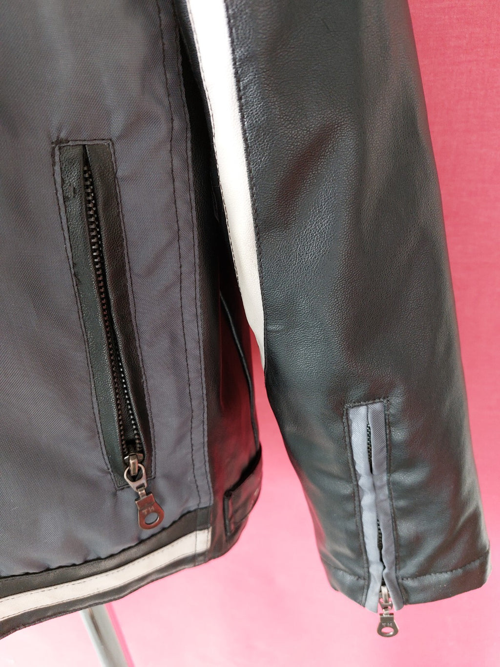 EK0993 Kinder Lederjacke Tantum O.N.,Grau,Schwarz ,Gr.1463