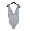 EK10530 Damen Badeanzug von H&M, Blau/Weiß, Gr. 400