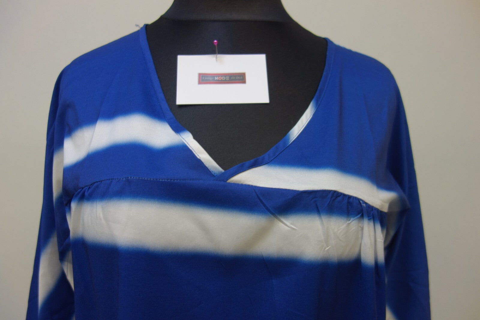 EK3489 Damen T-Shirt, Gr. 4XL, blau/weiß2