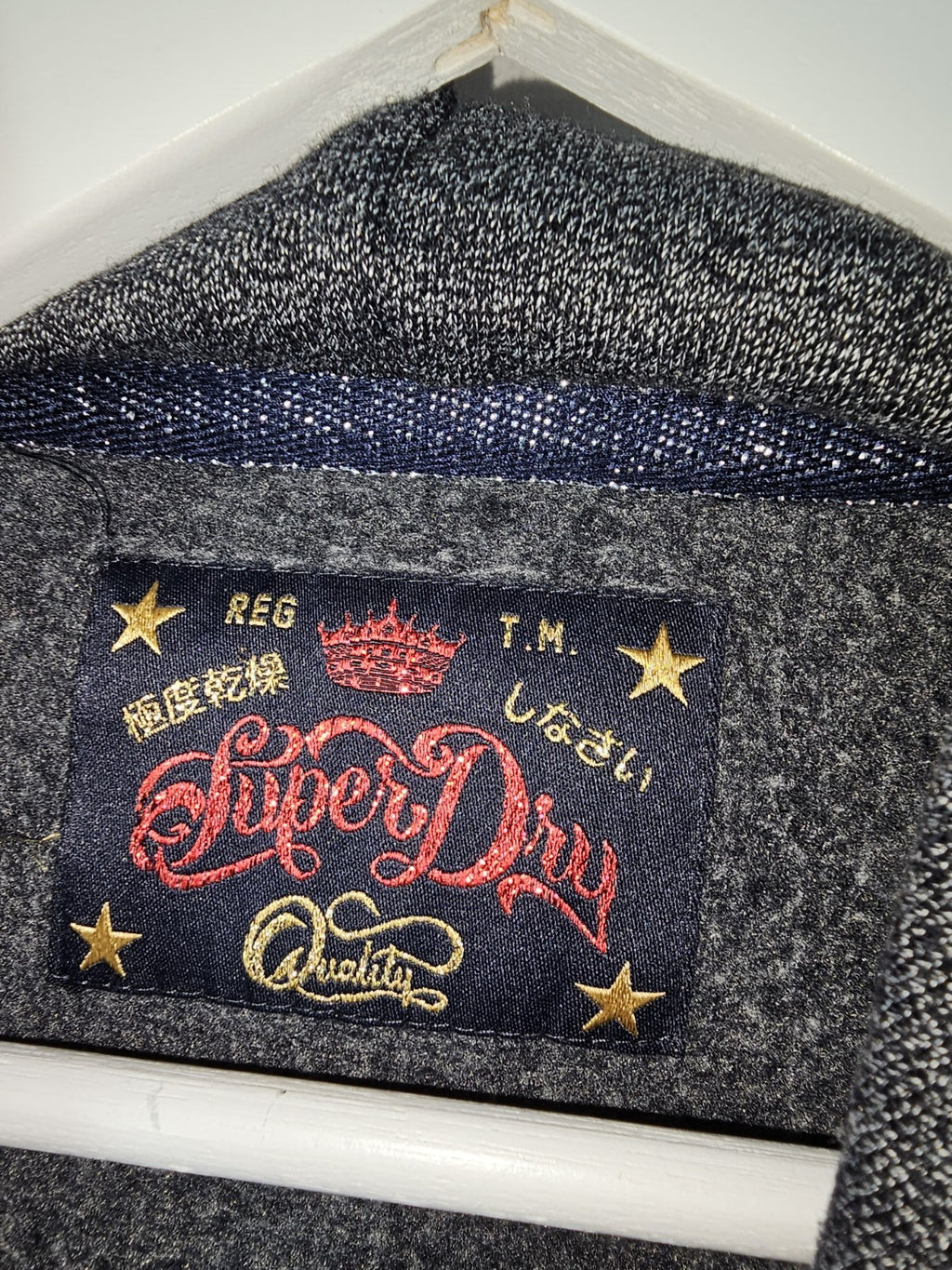 EK7791 Damen Pullover von Super Dry, grau, Gr.403