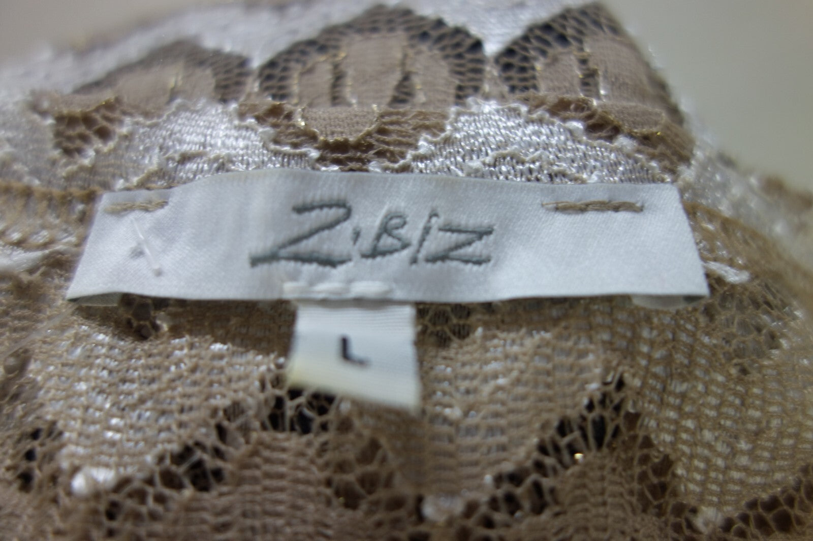 EK1064 Damen T-Shirt von 2Biz, beigebraun Fischgrätenmuster, Gr.L4