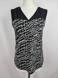 EK5616 Damen Ärmellose Bluse von Only, schwarz/weiß, Gr. 36 Gr.S0