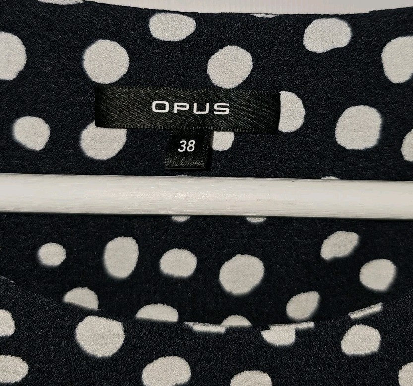 EK9122 Damen Bluse von Opus, schwarz-weiß, gepunktet, Gr.381