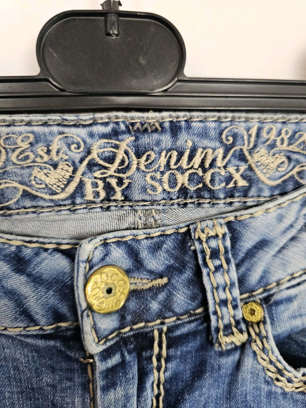 EK9261 Damen Jeans von Soccx, Blau, Gr. W28 L342