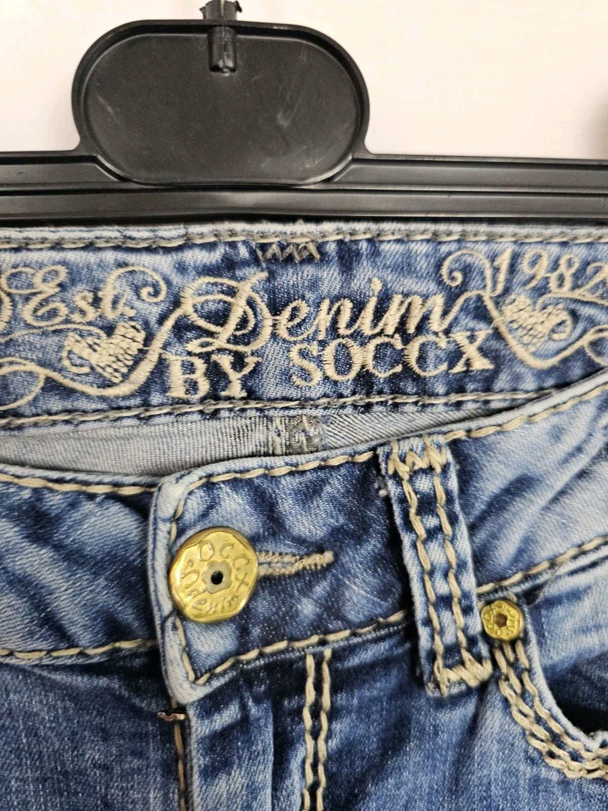 EK9261 Damen Jeans von Soccx, Blau, Gr. W28 L342
