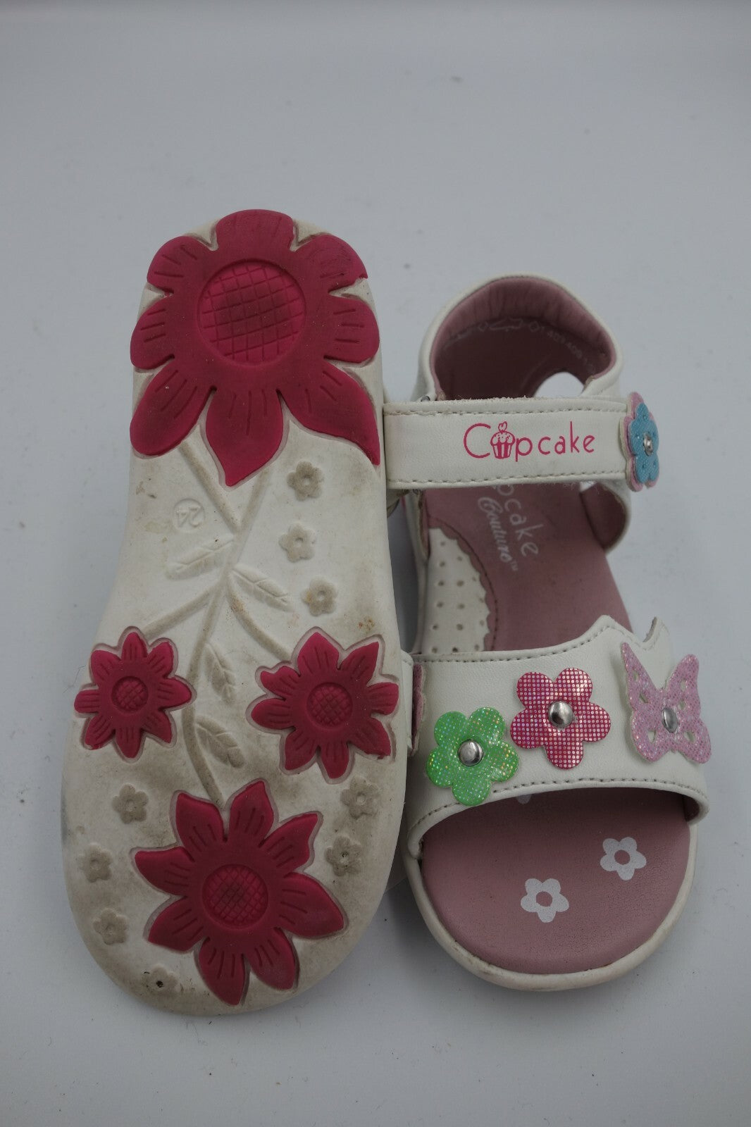 ES0189 Mädchen Sandalen von Cupcake, weiß-rosa, 243