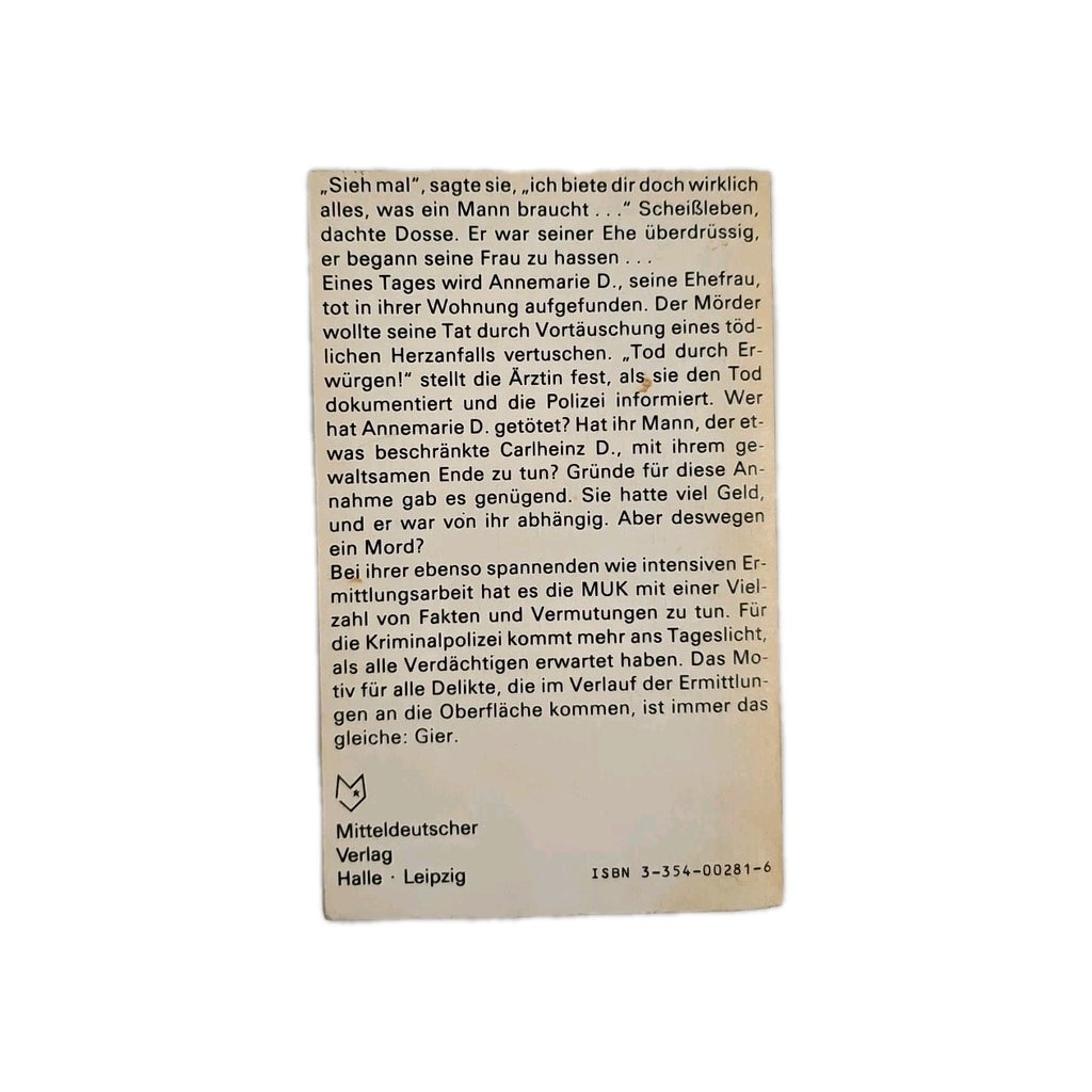 EB3983 Hasso Mager Gier Kriminalroman Buch1