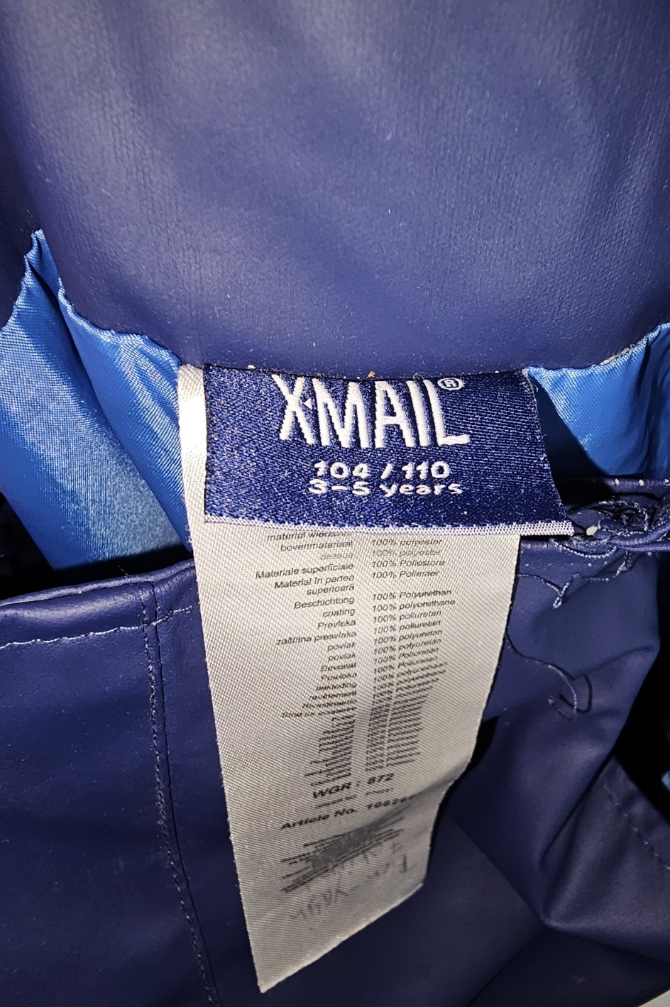 EK8213 Kinder Matschhose von Xmail, Dunkelblau, Gr. 104/1105