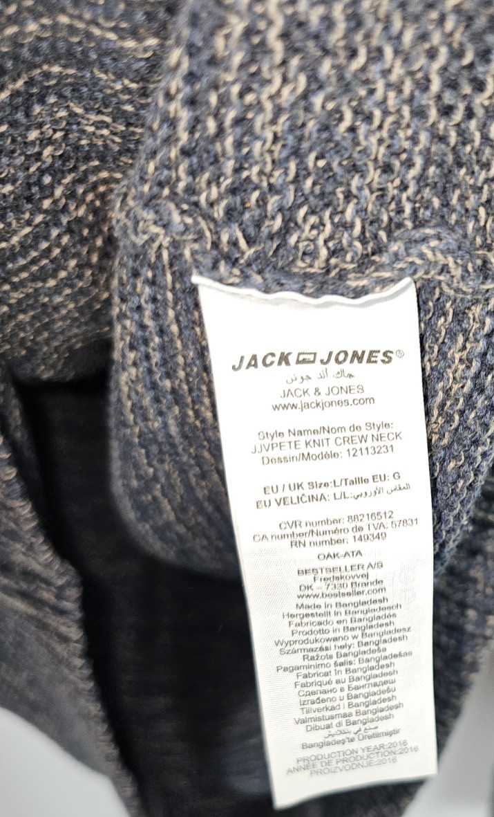 EK7988 Herren Pullover von Jack&Jones, grau, Gr. L3