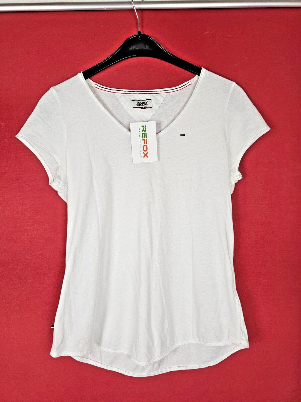 EK6617 Damen T-Shirt von Tommy Jeans, weiß, Gr. S0