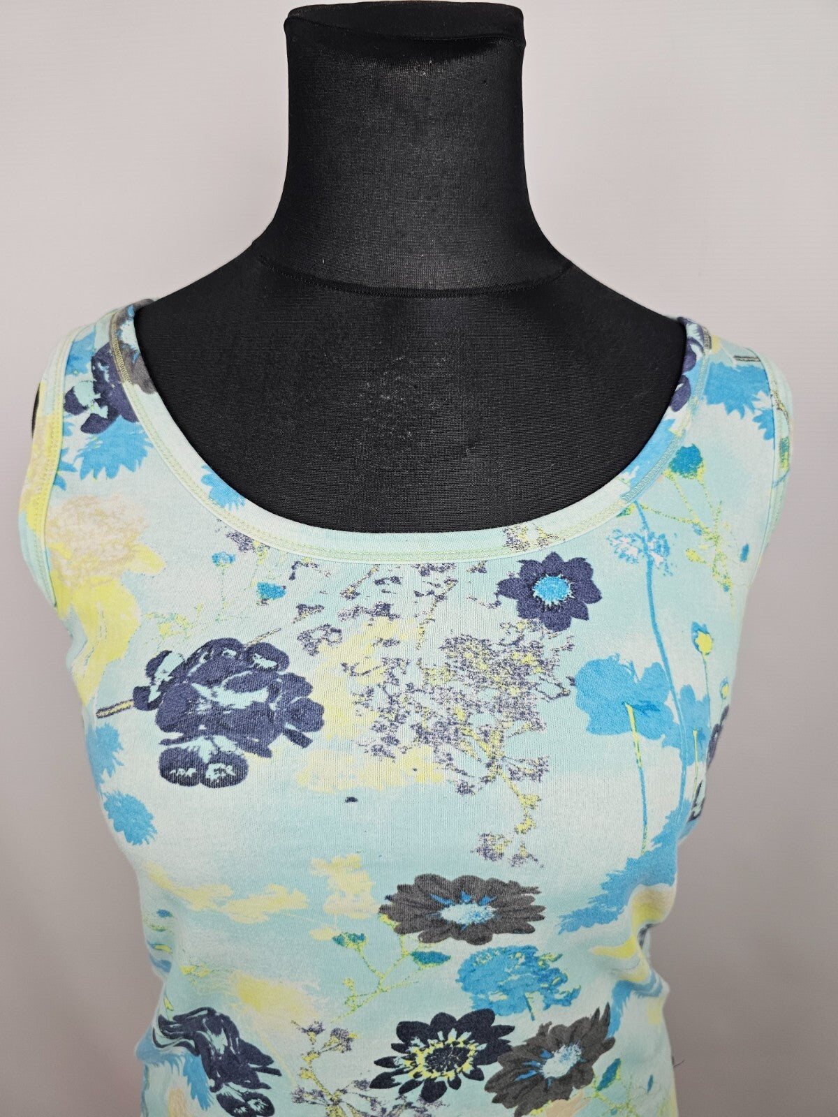 EK5378 Damen Tanktop von Cecil, blau/gelb, Gr. L1