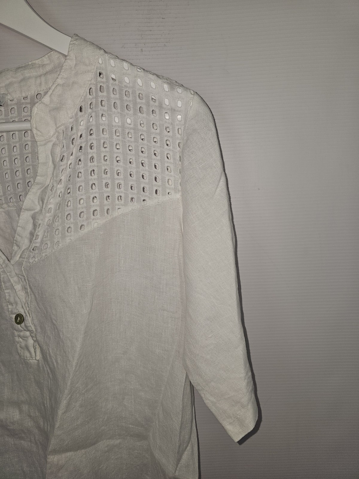 EK10004 Damen Bluse von Gina Laura, Weiß, Gr. S4