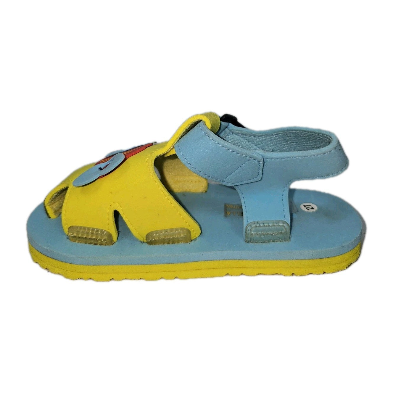 ES907 Unisex Kinder Badelatschen von Casa di Stella, gelb-blau, Gr.275