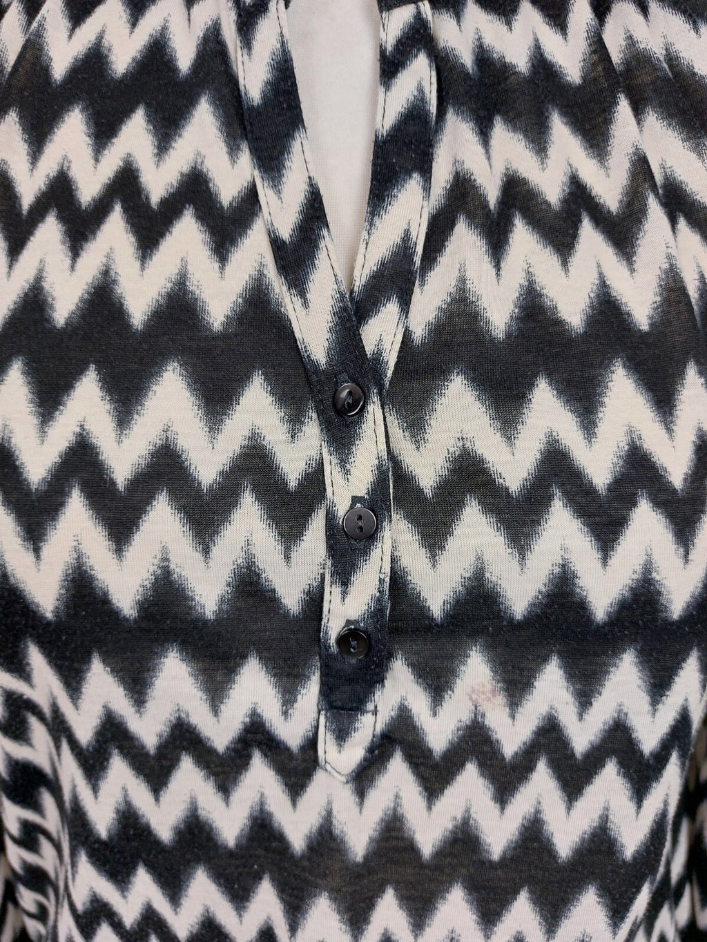 EK5054 Damen Bluse von H&M, schwarz-weiß, Gr.XS2