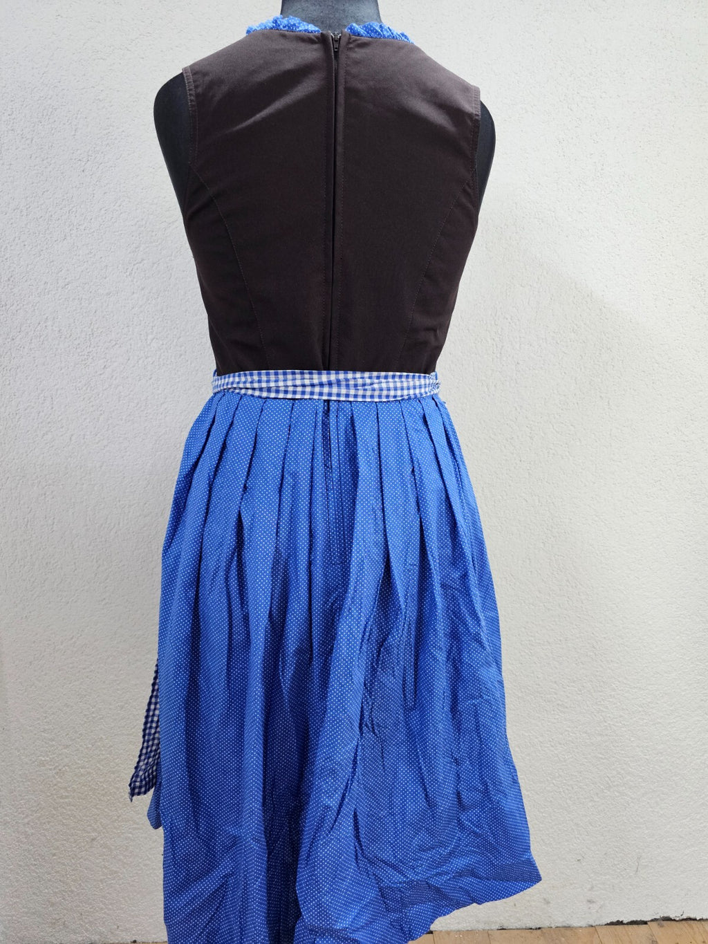 EK5674 Damen Dirndl von NKD, braun/blau/weiß, Gr. 447