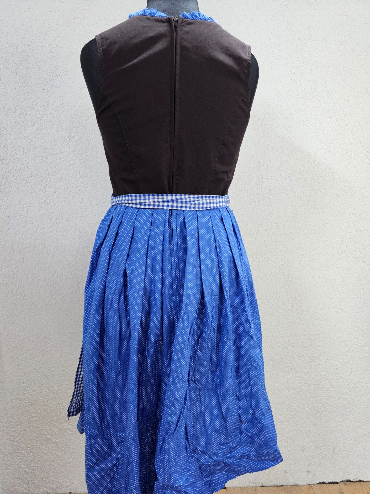EK5674 Damen Dirndl von NKD, braun/blau/weiß, Gr. 447