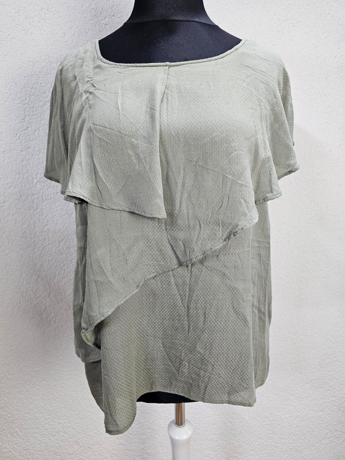 EK6351 Damen Bluse von One Two-Luxzuz, grün, Gr.L0