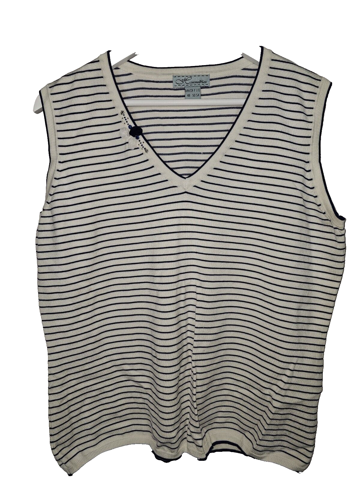 EK6715 Damen Top von Himmelblau, Weiß/Blau, Gr.480