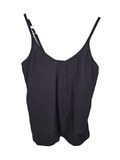 EK8056 Damen Top mit eingenähten Bustier, schwarz, Gr.S0
