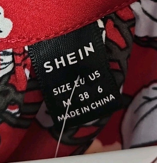 EK9708 Damen T-Shirt Shein Gr.38 Rot1