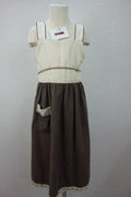 EK4187 Mädchen Dirndl von Isar Trachten, braun-beige, Gr.1400