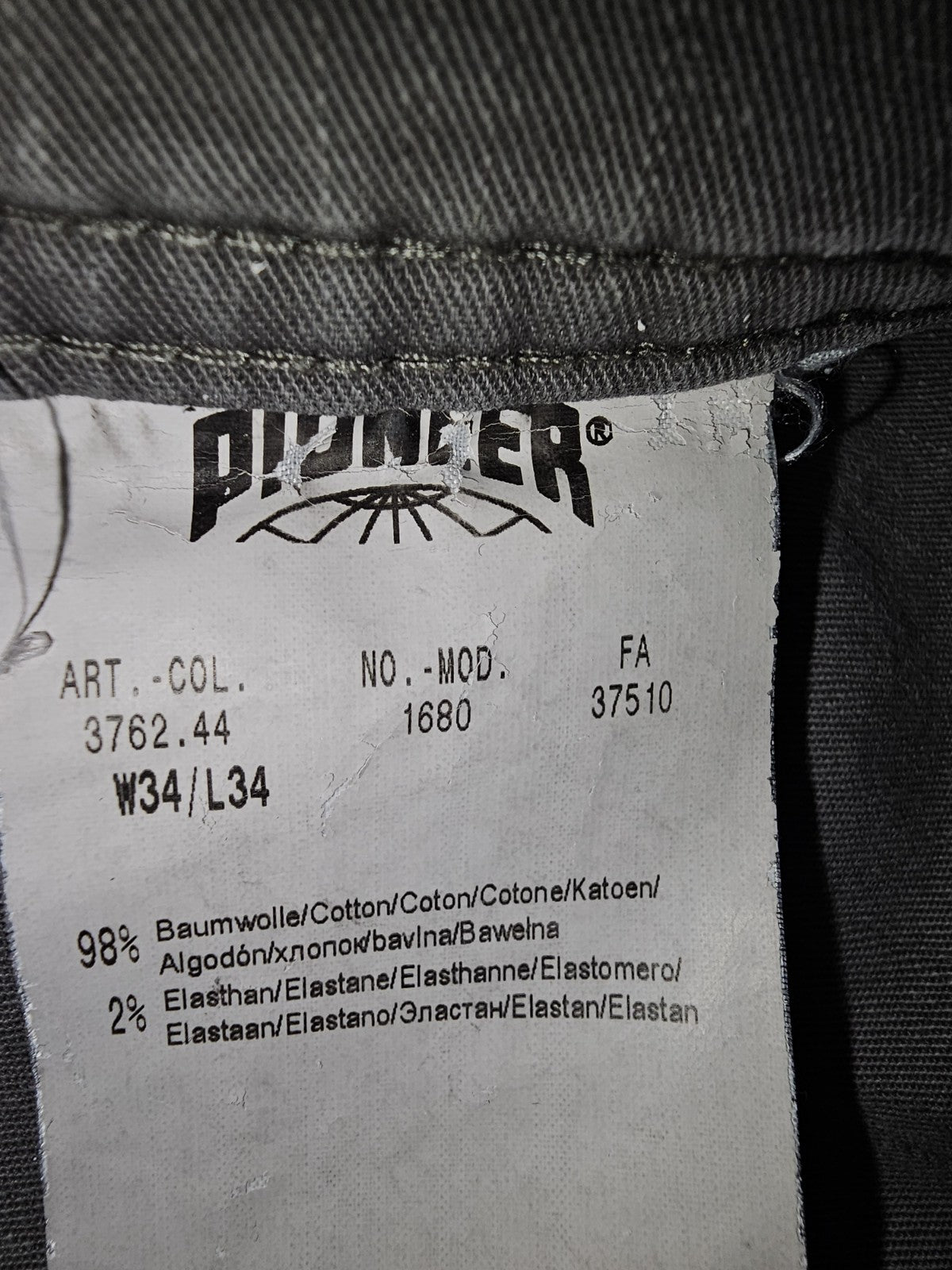EK 7658 Herrenhose Grau W34/344