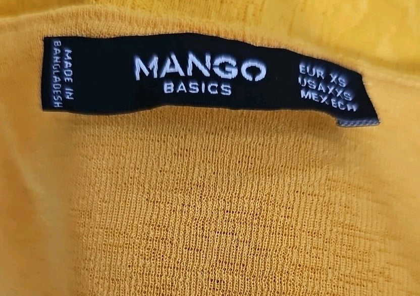 EK11072 Damen Top von Mango, Gelb, Gr. XS2