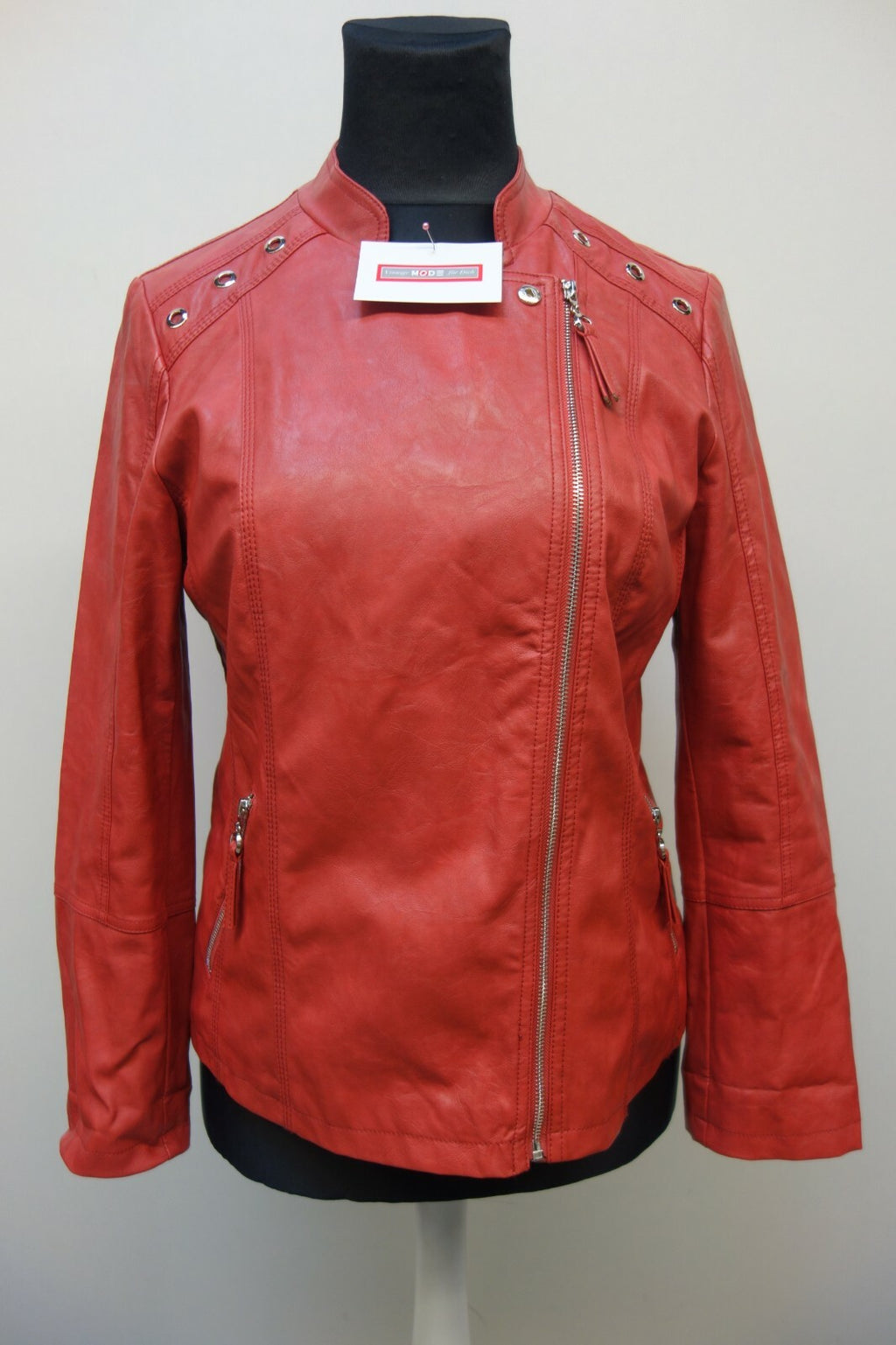 EK0686 Damen Kunstlederjacke von Armand Thiery, rot, Gr. 400