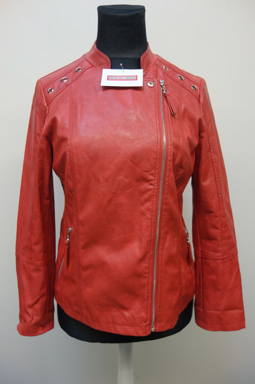 EK0686 Damen Kunstlederjacke von Armand Thiery, rot, Gr. 400