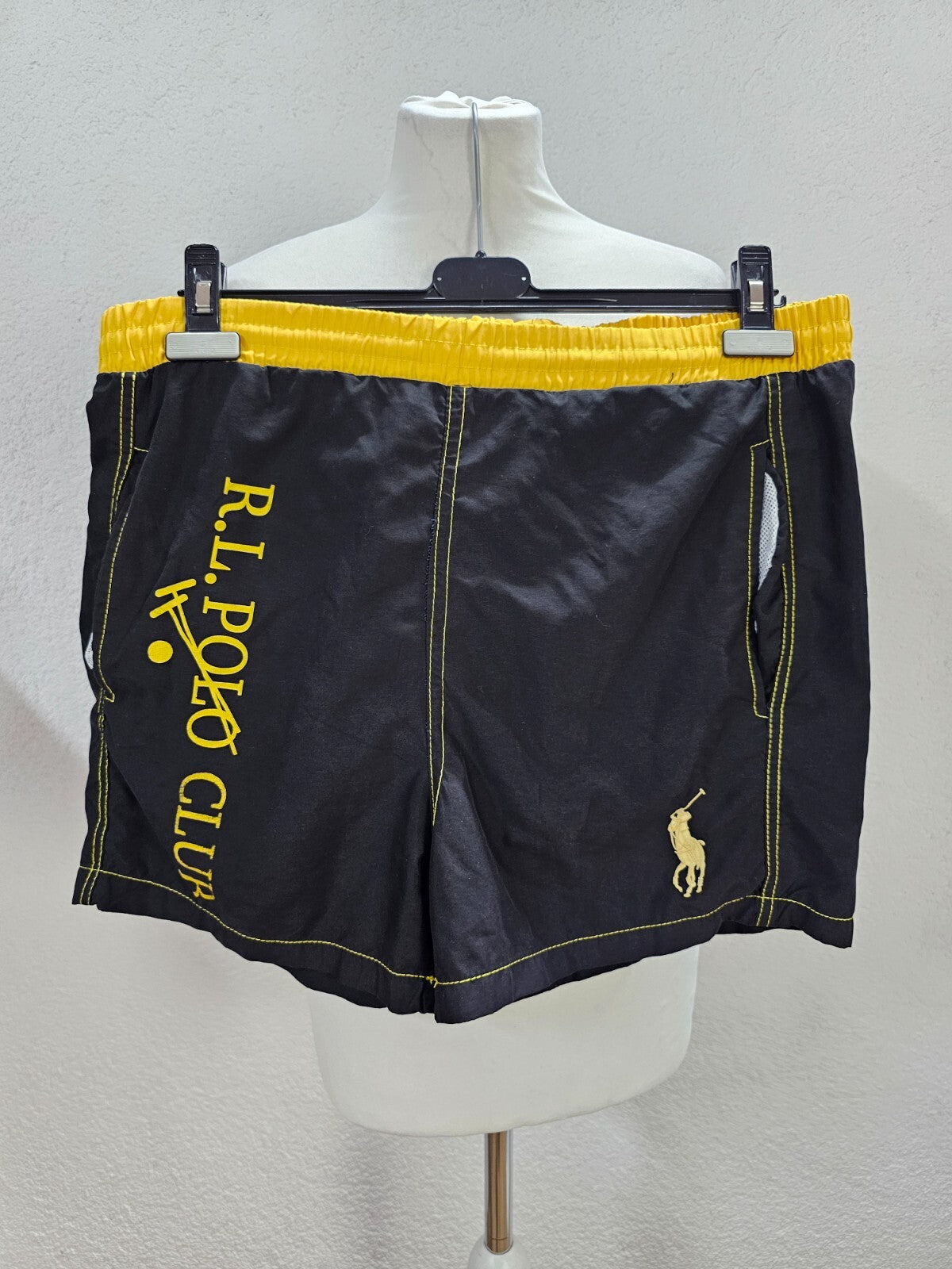 EK6155 Herren Badehose, schwarz/gelb, Gr. M0
