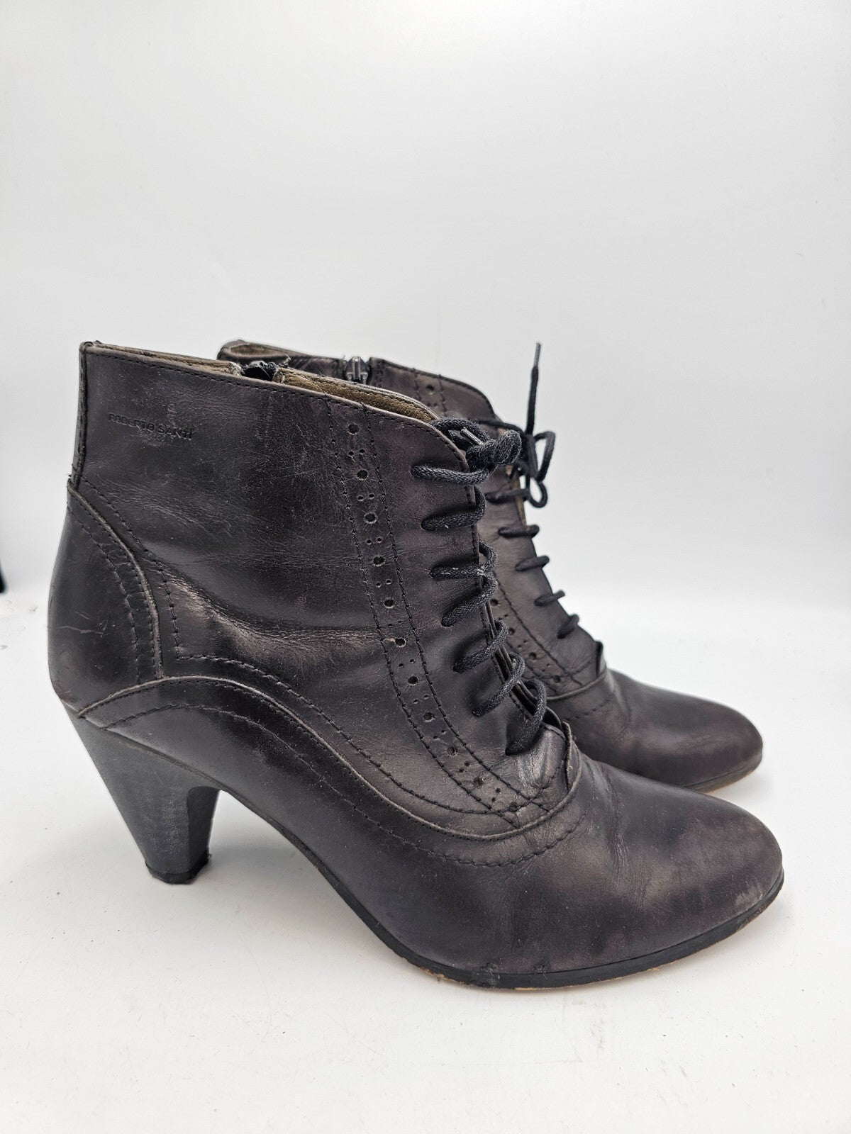 ES0341 Damen Stiefeletten von Roberto Santi, schwarz, Gr. 403