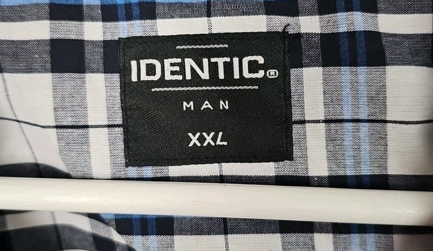 EK9221 Herrenhemd Identic Gr.XXL Blau Karriert1