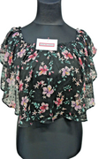 Tolles Bluse von Tally Weijl geblühmt schwarz Gr xs E10370