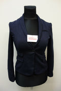 EK0713 Damen Blazer von s.Oliver, dunkelblau, gepunktet, S/M0