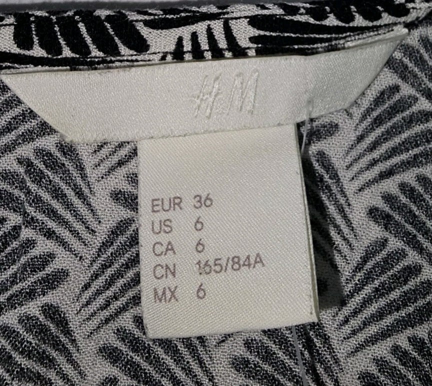 EK9622 Damen Kleid von H&M, schwarz-weiß, Gr.361