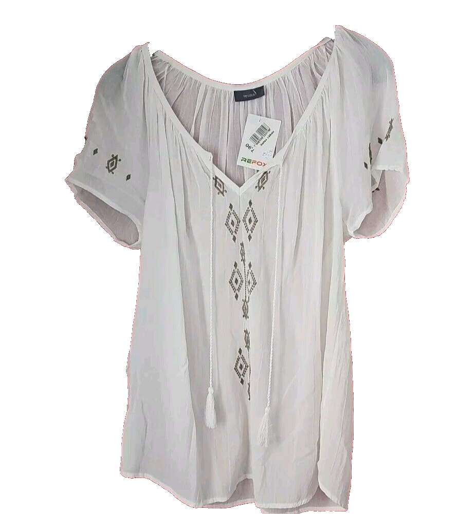 EK1736 Damen Bluse von Yessica, Weiß, Gr. L0