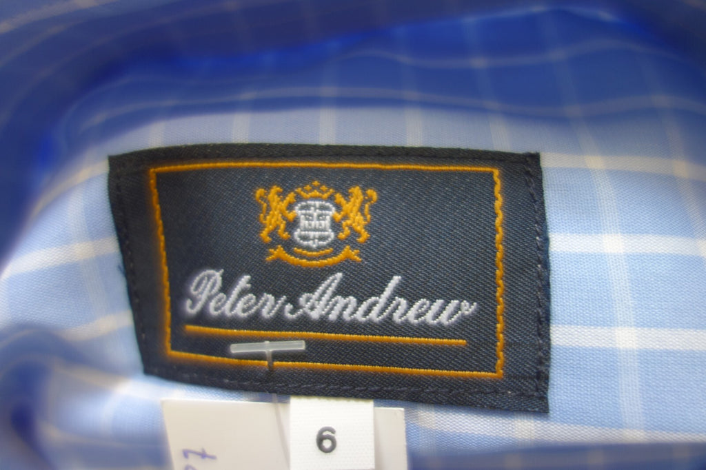 EK1887 Herren Hemd von Peter Andrew, blau kariert, Gr. 64