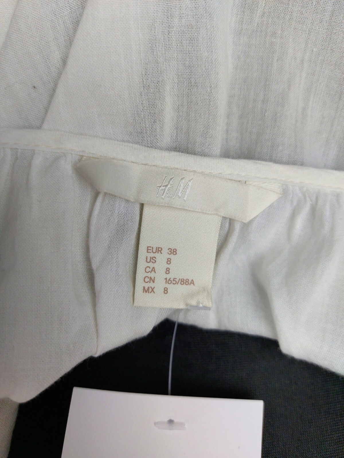 EK0505 Damen Bluse von H&M, weiß/orange, Gr. 388